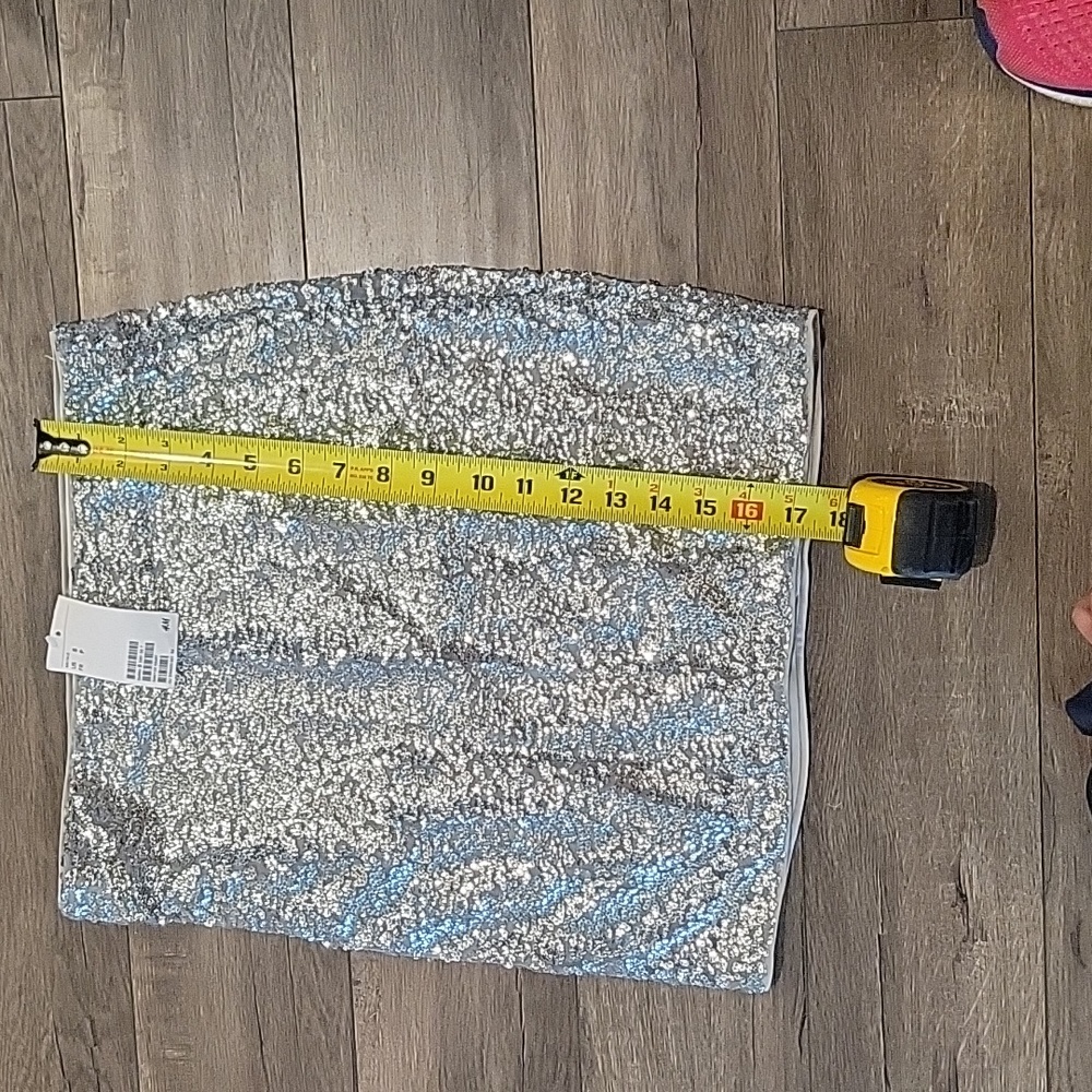 H&M silver sequin skirt